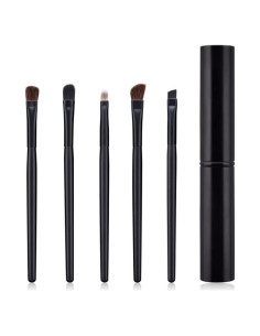 Juego de Brochas de Maquillaje de Ojos AKOAK 5 Pcs Negro
