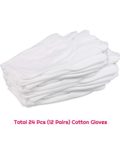 Guantes de Algodón Anezus 12 Pares Medianos para Manos Secas 2