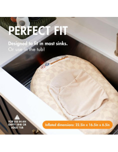 Bañera Inflable para Bebés Boon Puff+ Cuadros - Portátil 2