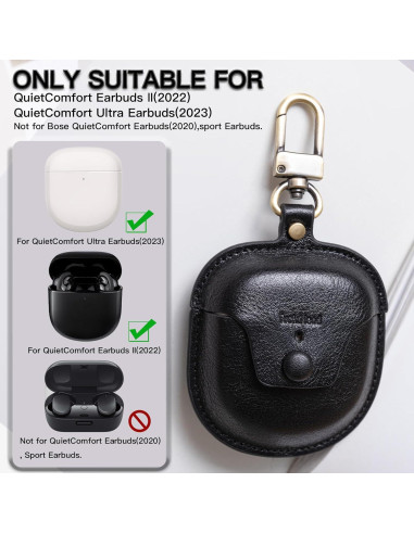 Funda Protectora de Cuero Tuskd Land para Bose QuietComfort II y Ultra