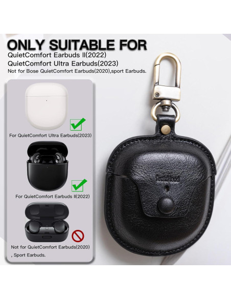Funda Protectora de Cuero Tuskd Land para Bose QuietComfort II y Ultra