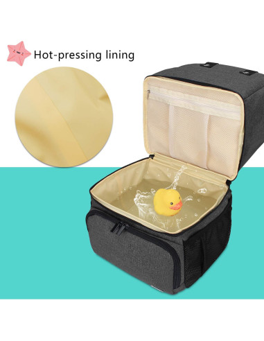 Bolsa para Extractor de Leche LUXJA Negra con Compartimentos