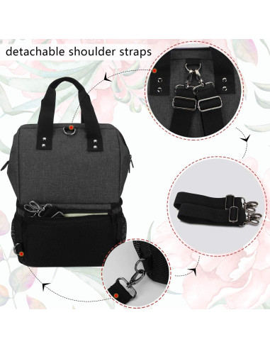 Bolsa para Extractor de Leche LUXJA Negra con Compartimentos