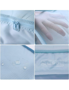 Cubos de Embalaje para Viaje CALACH 6 Piezas Nylon Azul 2