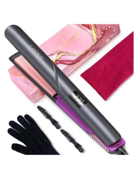 Plancha de Cabello Cerámica LANDOT QF-Z300 1.75" Ajustable