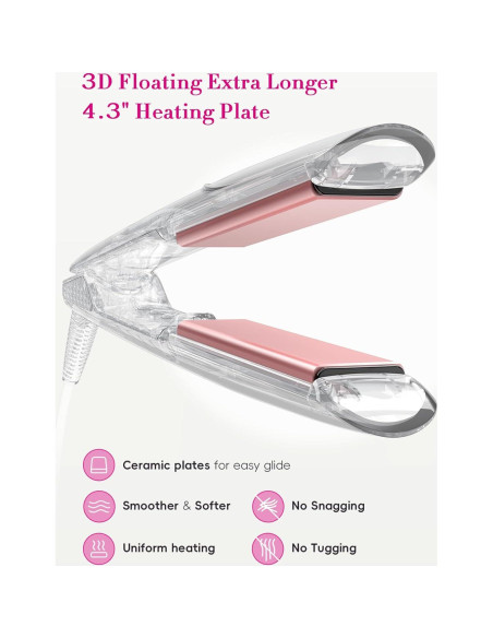 Plancha de Cabello Cerámica LANDOT QF-Z300 1.75" Ajustable