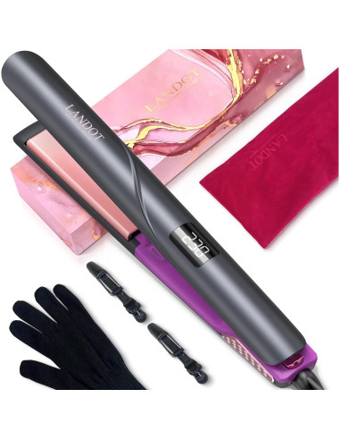 Plancha de Cabello Cerámica LANDOT QF-Z300 1.75" Ajustable