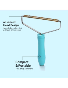 Removedor de Pelo de Mascota ANCAI Reutilizable Azul 16.6cm 2