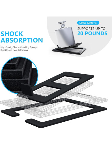 Soportes de Altavoces de Escritorio VKheroKV C-1 Negro