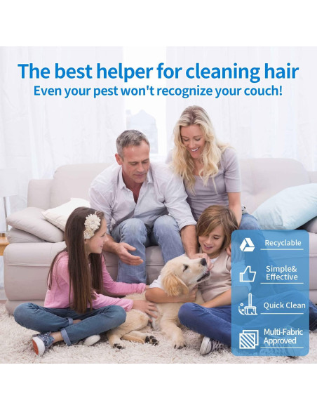 Removedor de Pelo de Mascota ANCAI Reutilizable Azul 16.6cm