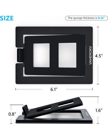 Soportes de Altavoces de Escritorio VKheroKV C-1 Negro