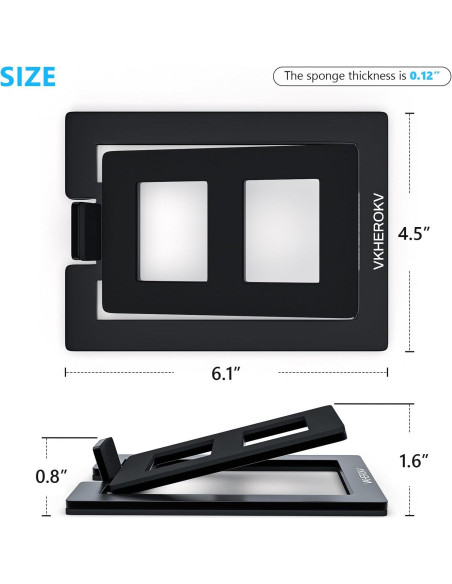 Soportes de Altavoces de Escritorio VKheroKV C-1 Negro