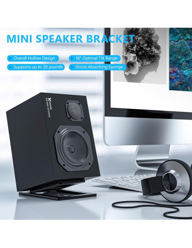 Soportes de Altavoces de Escritorio VKheroKV C-1 Negro