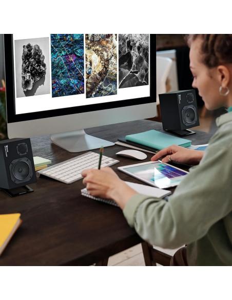 Soportes de Altavoces de Escritorio VKheroKV C-1 Negro