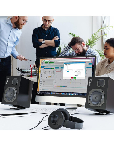 Soportes de Altavoces de Escritorio VKheroKV C-1 Negro