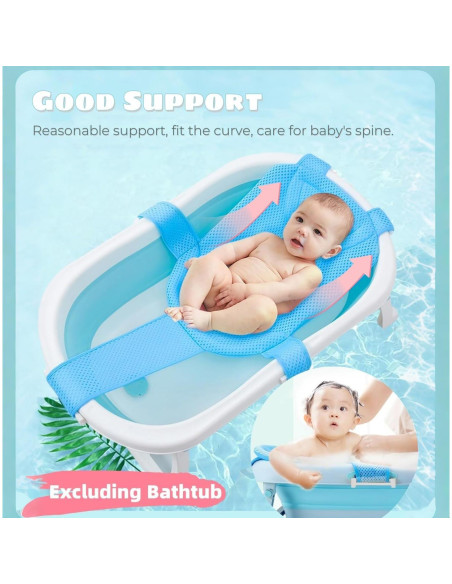 Alfombrilla de Asiento para Baño de Bebé Azul Claro Ajustable