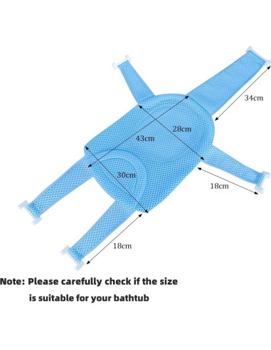 Alfombrilla de Asiento para Baño de Bebé Azul Claro Ajustable