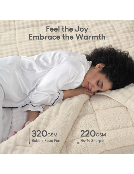 Manta con peso Cottonblue 6.8kg 122x183cm Beige Sherpa