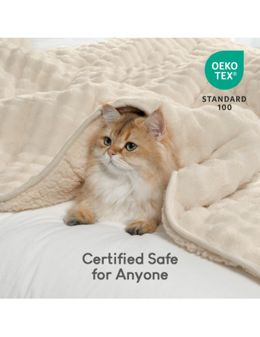 Manta con peso Cottonblue 6.8kg 122x183cm Beige Sherpa