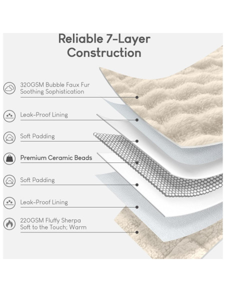 Manta con peso Cottonblue 6.8kg 122x183cm Beige Sherpa