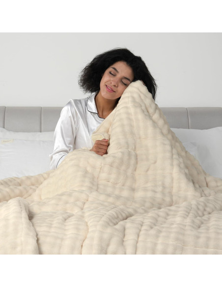 Manta con peso Cottonblue 6.8kg 122x183cm Beige Sherpa