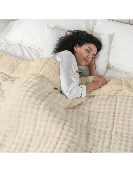 Manta con peso Cottonblue 6.8kg 122x183cm Beige Sherpa