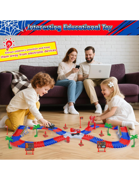 Pista de Autos de Carreras M SANMERSEN 212 Piezas 3+ Años Pista de Autos de Carreras M SANMERSEN 212 Piezas 3+ Años