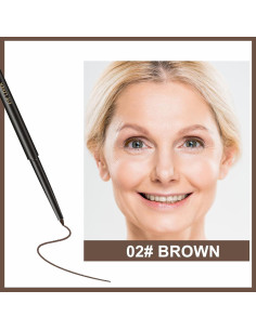 Lápiz de Gel para Ojos Erinde 02 Marrón Impermeable 9g 2