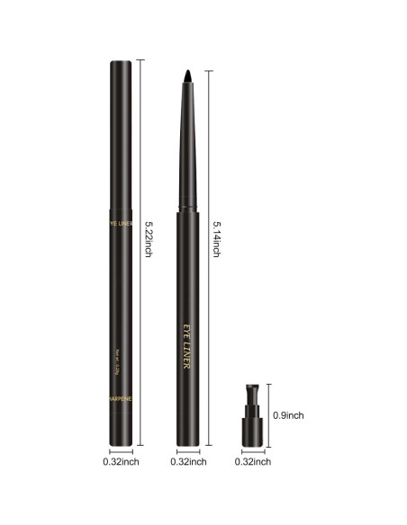 Lápiz de Gel para Ojos Erinde 02 Marrón Impermeable 9g