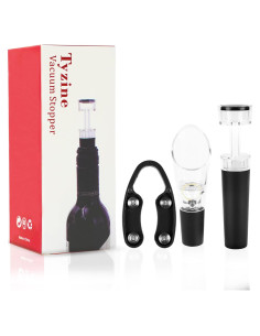 Juego de Accesorios para Vino Tyzine 3 PZS - Cortador, Vertedor y Tapón