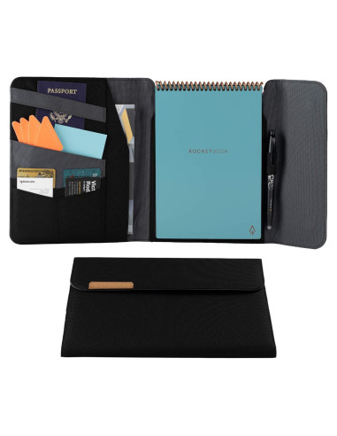 Cubierta Folio Rocketbook Flip Negro 100% Reciclable Tamaño Ejecutivo