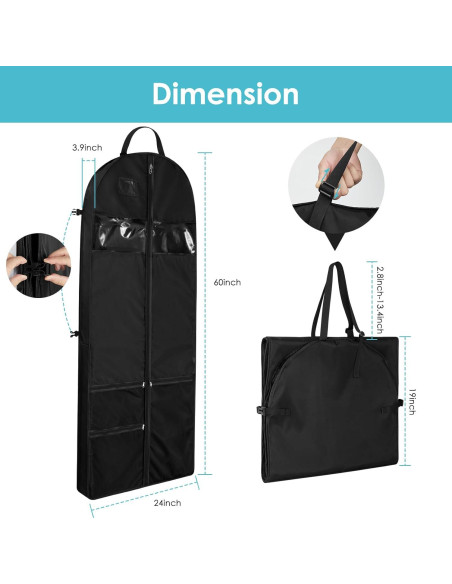 Bolsa de Ropa para Viaje EASYSO 152 cm Resistente con Ventanas