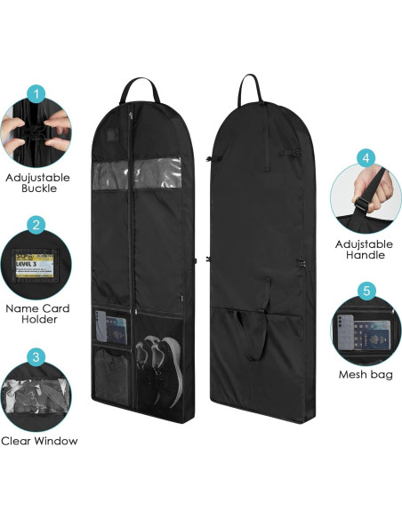 Bolsa de Ropa para Viaje EASYSO 152 cm Resistente con Ventanas