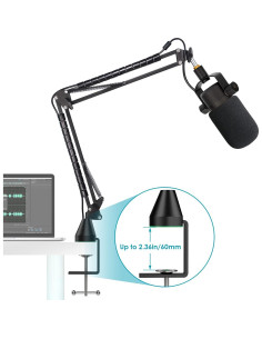 Soporte de Micrófono YOUSHARES para Rode PodMic con Filtro Pop 2
