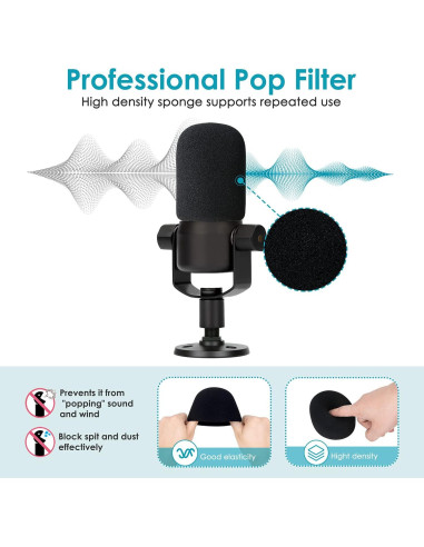 Soporte de Micrófono YOUSHARES para Rode PodMic con Filtro Pop