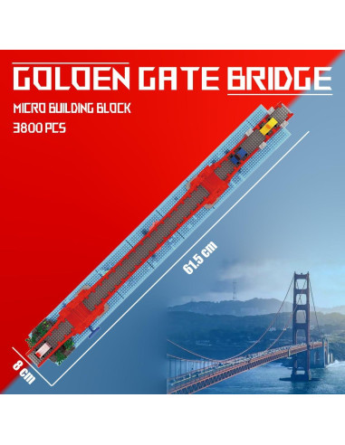 Juego de Bloques Micro Puente Golden Gate 3800 Piezas