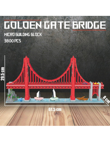 Juego de Bloques Micro Puente Golden Gate 3800 Piezas