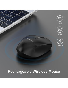 Mouse Inalámbrico Recargable COLORIDO para Chromebook y PC 2