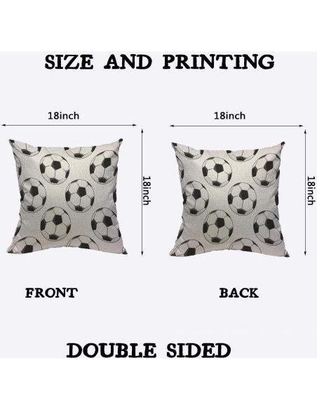 Funda de Almohada Cuadrada TKS MITLAN 45x45 cm Patrón Fútbol