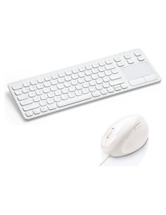 Teclado Bluetooth Multi Dispositivo SANWA con Touchpad y Ratón Ergonómico