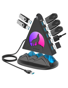 Hub USB 3.0 JoyReken de 7 Puertos con Luz RGB 0.61m