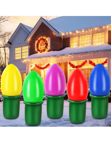 Adornos Inflables de Navidad Leyndo 5 Pcs 50x120 cm PVC