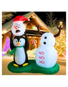 Muñeco de Nieve y Pingüino Inflable PTS 0.97 kg con LED