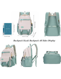 Mochila Escolar VIDOSCLA para Niñas 27L con Compartimentos 2