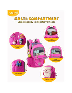 Mochila Escolar Venki15 para Niños Rosa 15L Ergonómica 2