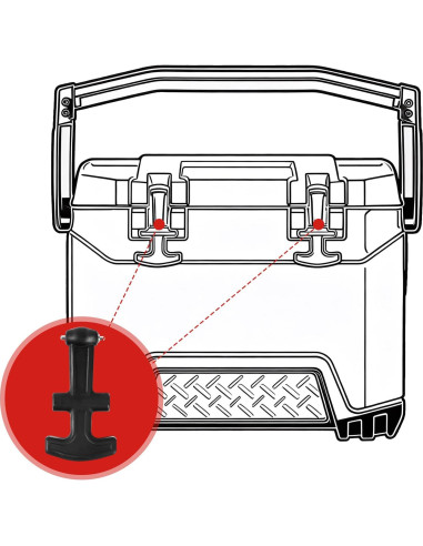 Kit de Pestillos de Mango en T Calvana para Neveras Yeti y RTIC