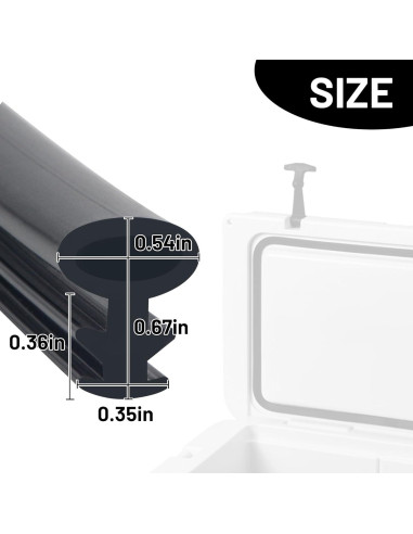 Junta de Tapa de Enfriador Omoojee 1.83 m Compatible Yeti/RTIC
