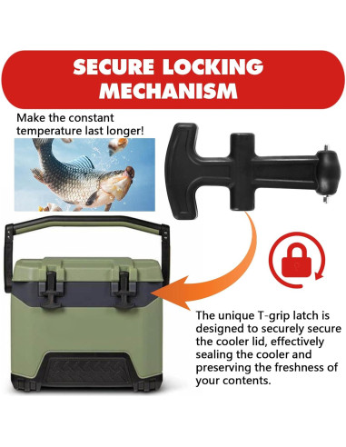 Kit de Pestillos de Mango en T Calvana para Neveras Yeti y RTIC