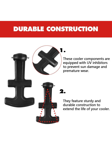 Kit de Pestillos de Mango en T Calvana para Neveras Yeti y RTIC Kit de Pestillos de Mango en T Calvana para Neveras Yeti y RTIC
