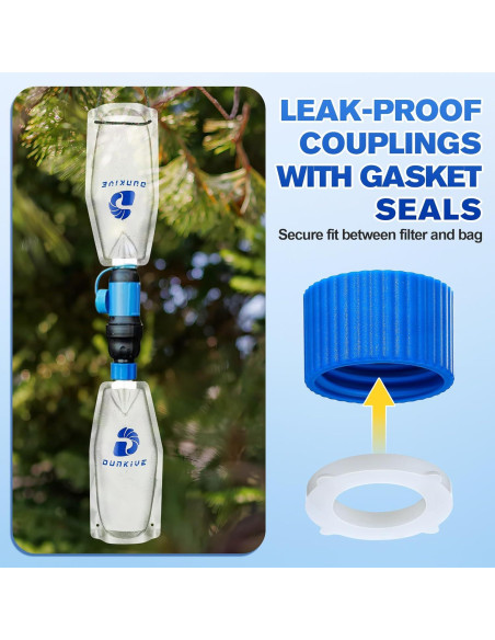 Kit de Filtración de Agua Dunkive 4x1L Plegable 28mm